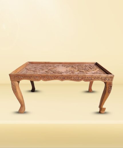 Table Hand Carved Walnut Wood