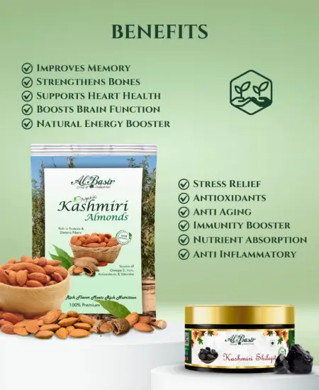 ALBASIR ALMONDS SHILAJIT COMBO 2