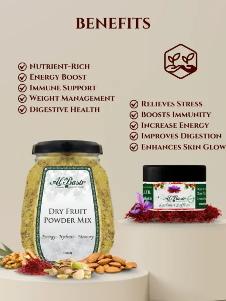 ALBASIR DRY FRUIT POWDER MIX + SAFFRON COMBO (2)