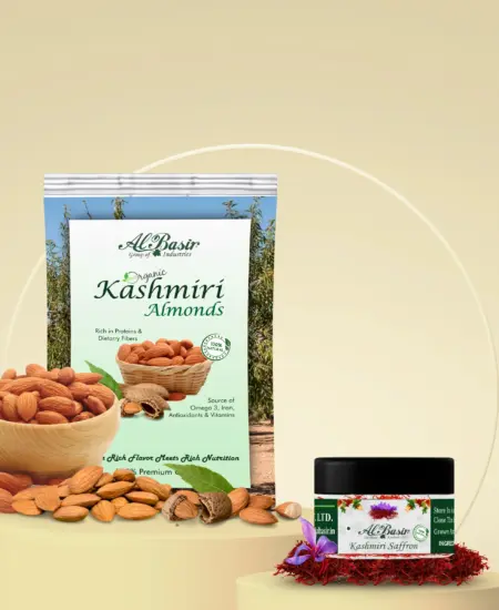 ALBASIR KASHMIRI ALMONDS + SAFFRON COMBO (1)
