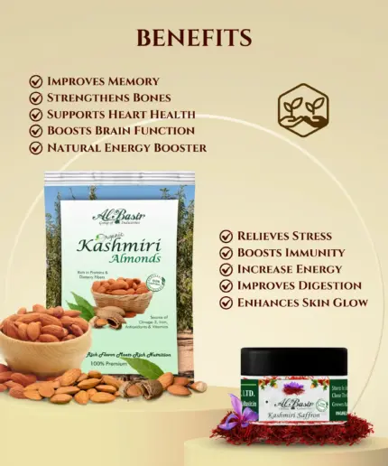 ALBASIR KASHMIRI ALMONDS + SAFFRON COMBO (2)