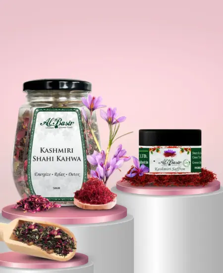 ALBASIR KASHMIRI SHAHI KAHWA + SAFFRON COMBO (1)