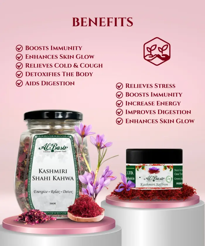ALBASIR KASHMIRI SHAHI KAHWA + SAFFRON COMBO (2)