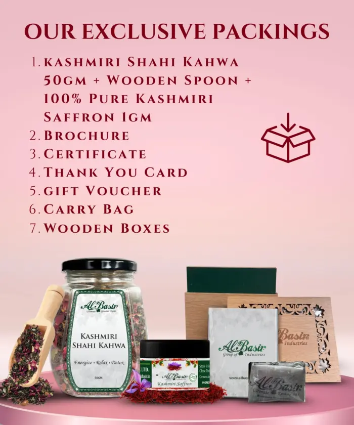 ALBASIR KASHMIRI SHAHI KAHWA + SAFFRON COMBO (7)