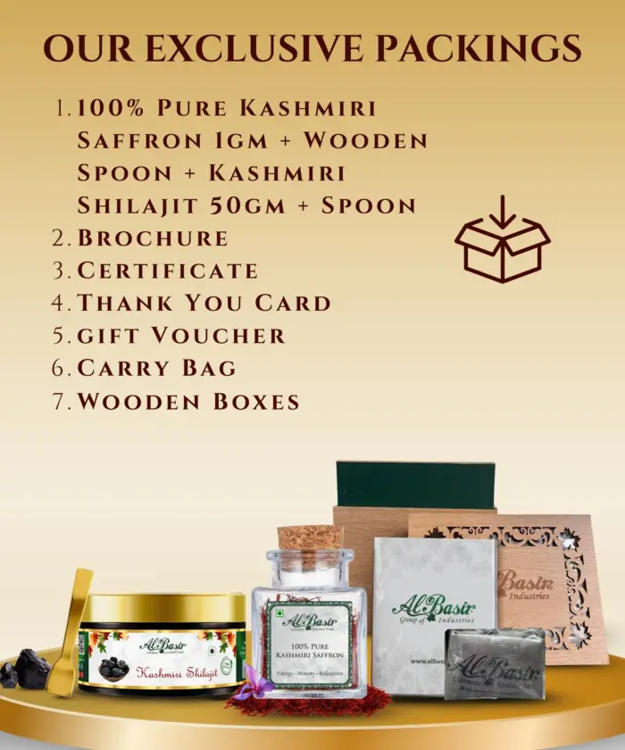 ALBASIR SAFFRON + SHILAJIT COMBO 5