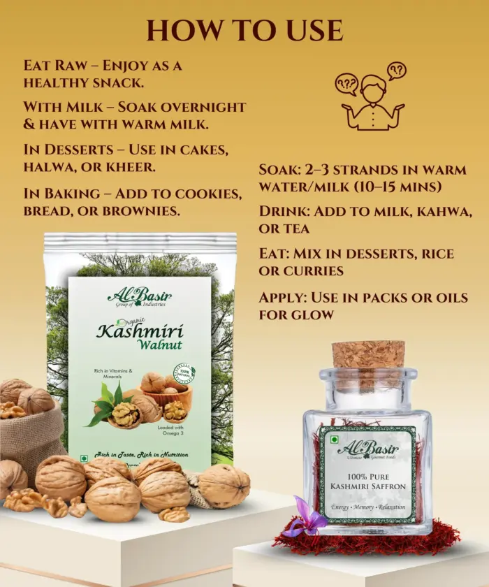 Saffron 1g & Walnuts 1kg - Image 3
