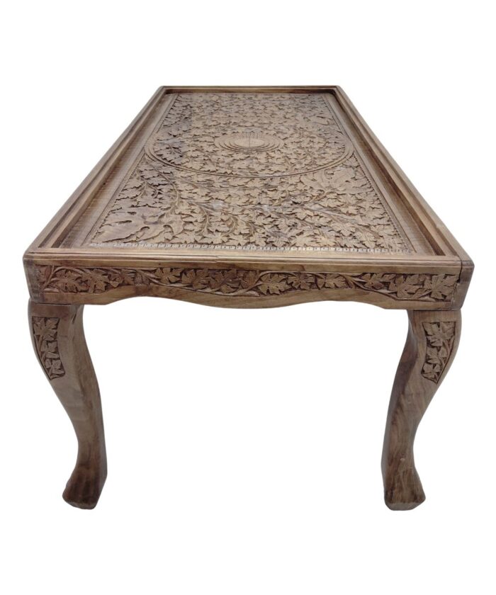 Table Hand Carved Walnut Wood - Image 3