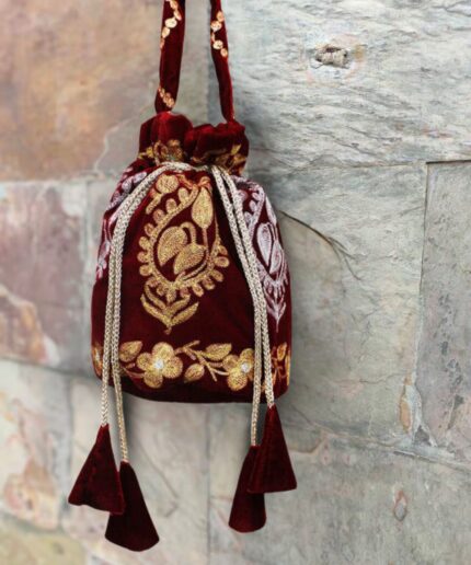 Zari Velvet Potli