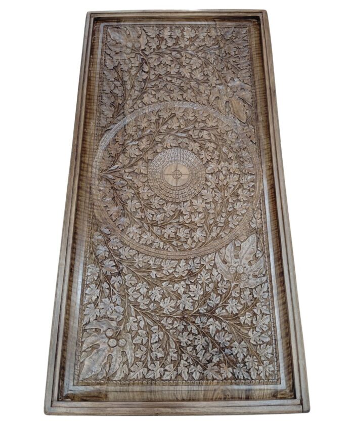 Table Hand Carved Walnut Wood - Image 4