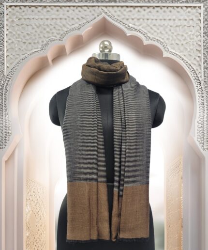 Stole Khadi Zari Reversible