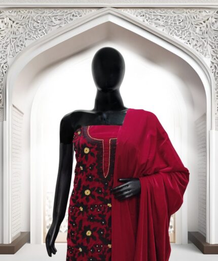 Suit Velvet Maroon