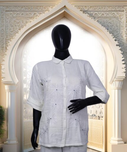 Co-ord Set White Cotton