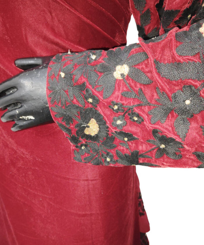 Suit Velvet Maroon - Image 4