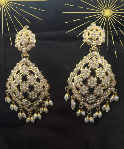 Earrings Floral Pearl