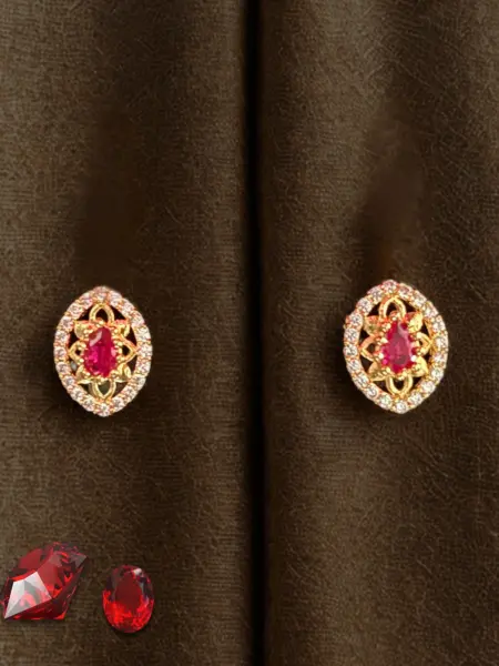 Ruby Ear Studs