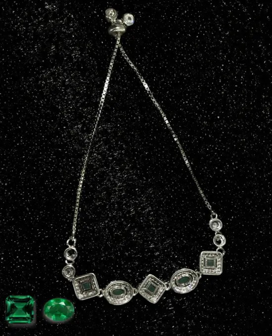 Bracelet Natural Emerald