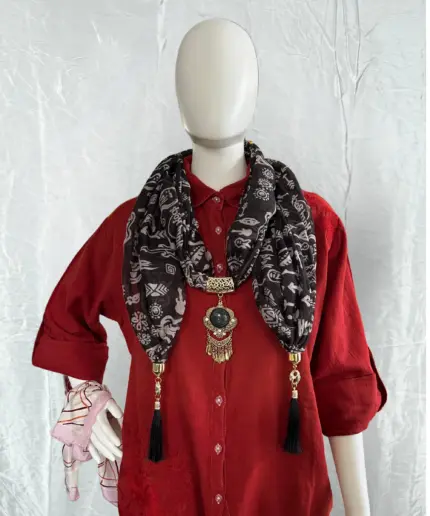 Scarf With Pendant