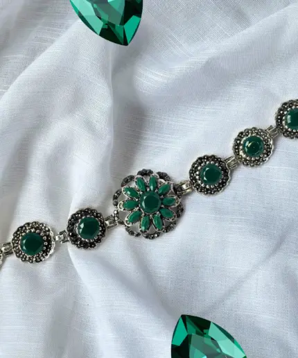 Bracelet Emerald Floral
