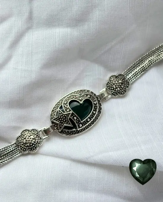 Bracelet Emerald Stone