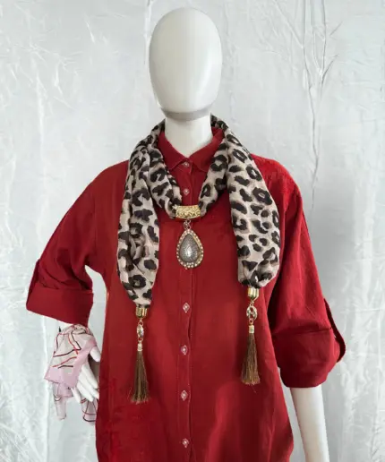 Scarf With Pendant