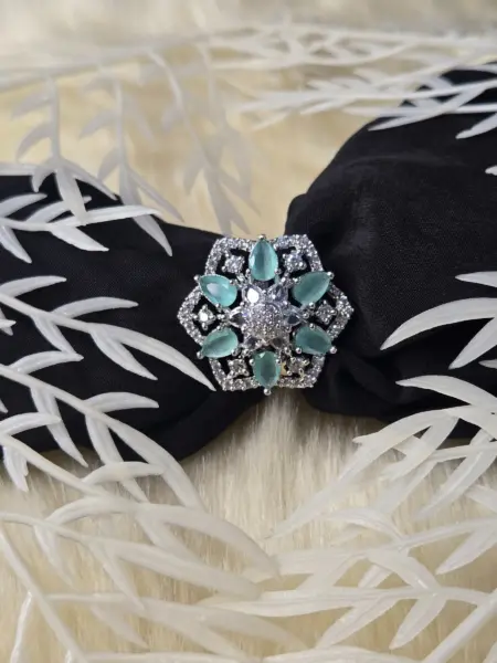 Ring Floral Aqua 1