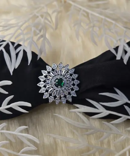 Ring Floral Emerald
