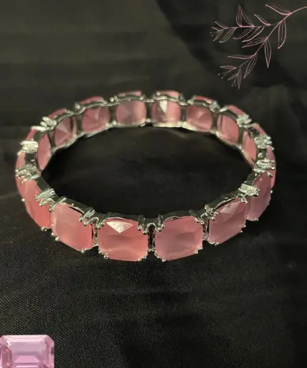 Bangles Pink Gemstone