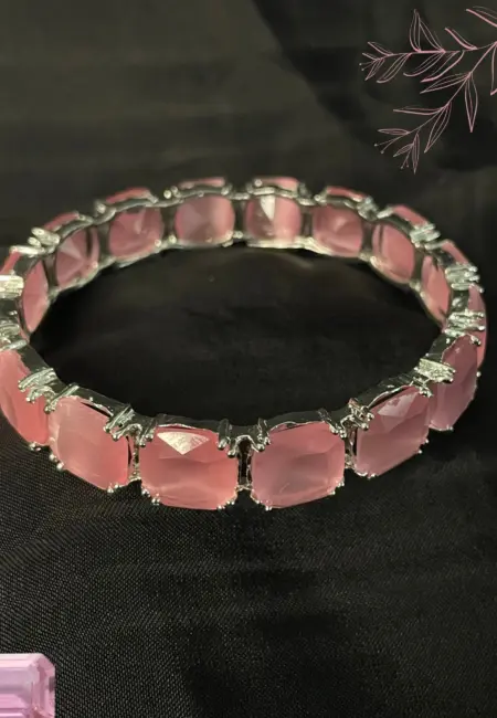 Pink Gemstone Bangles 1