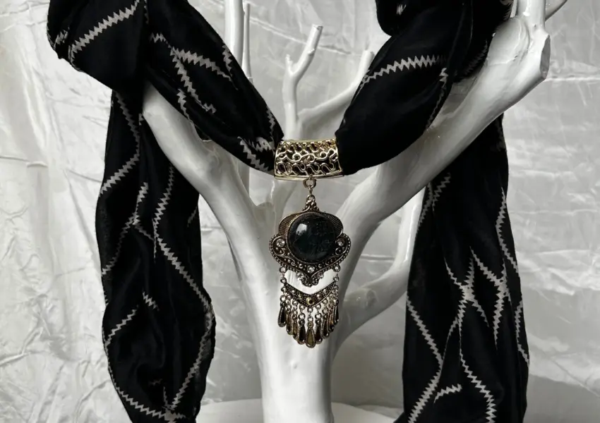 Scarf With Pendant