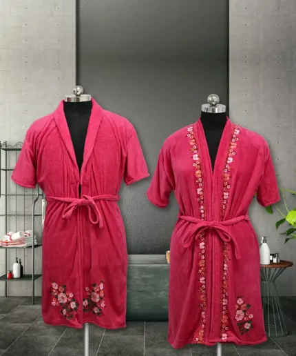 Bathrobe Set Emboridered