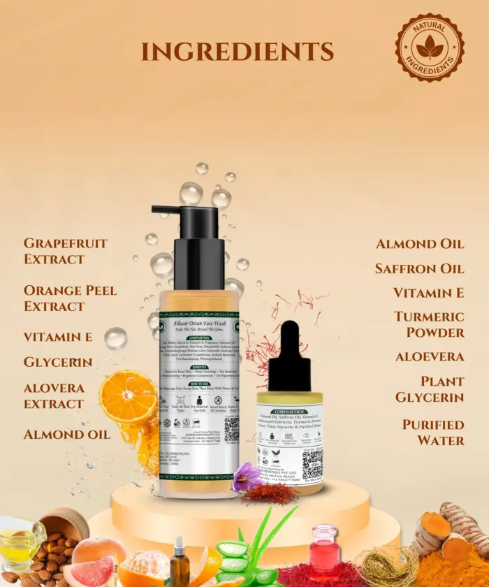ALBASIR FACE WASH + FACE SERUM COMBO (4)