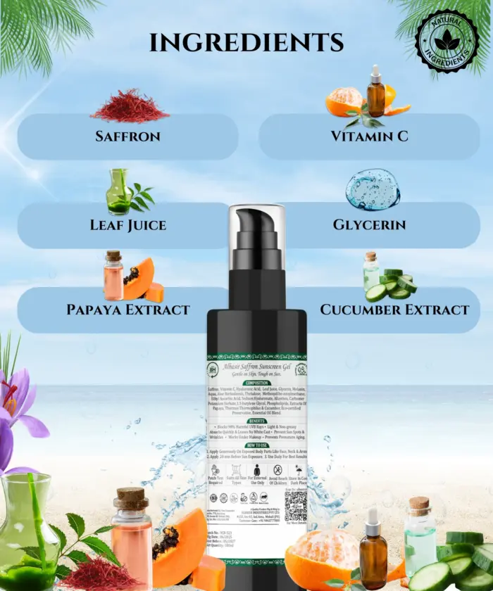 Saffron Sunscreen Gel - Image 3