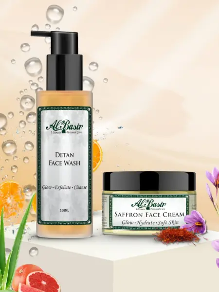 ALBASIR DETAN FACE WASH + SAFFRON FACE CREAM (1)