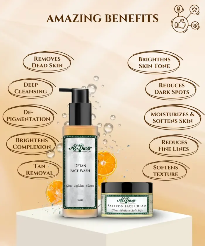 Face Wash Detan & Face Cream Saffron - Image 2