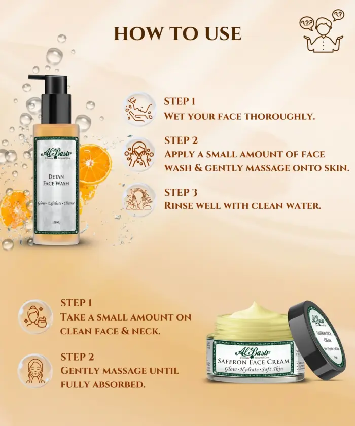 Face Wash Detan & Face Cream Saffron - Image 3