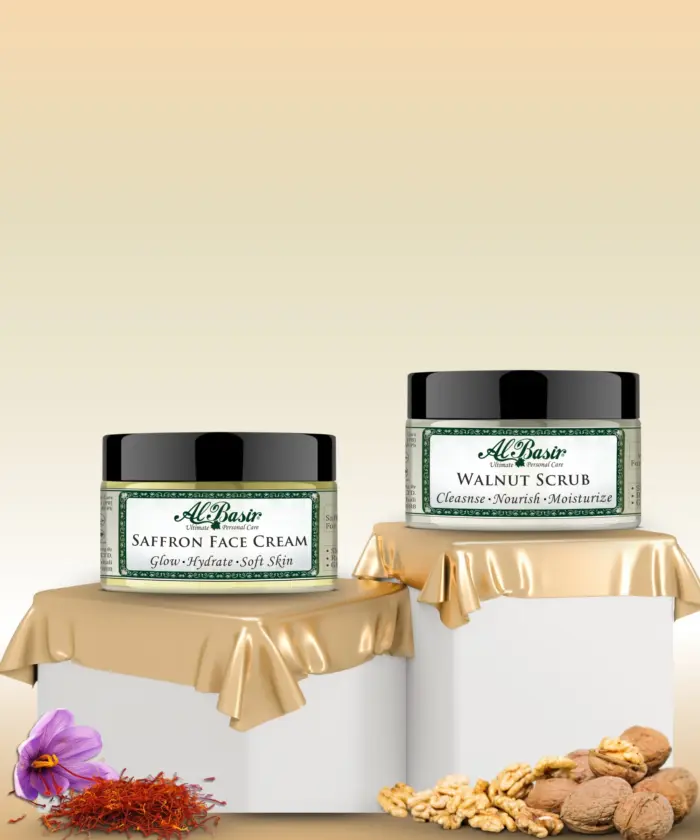 Walnut Scrub & Saffron Cream - Image 1