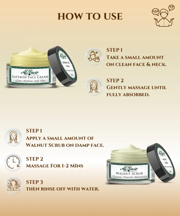 Walnut Scrub & Saffron Cream - Image 4