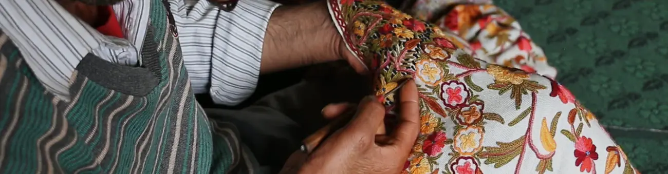 Kalamkari Shawl With Aari Work