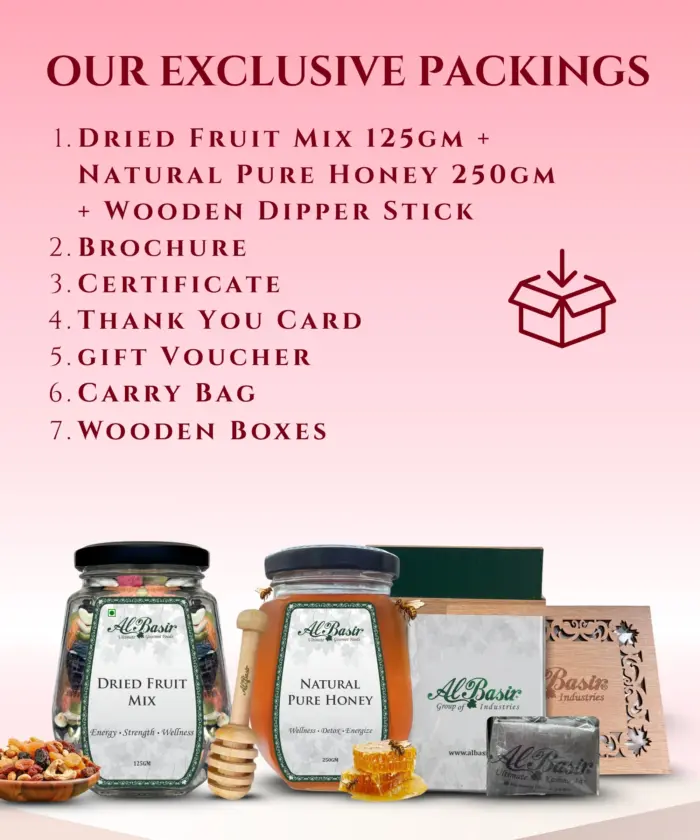 NATURAL PURE HONEY + DRIED FRUIT MIX